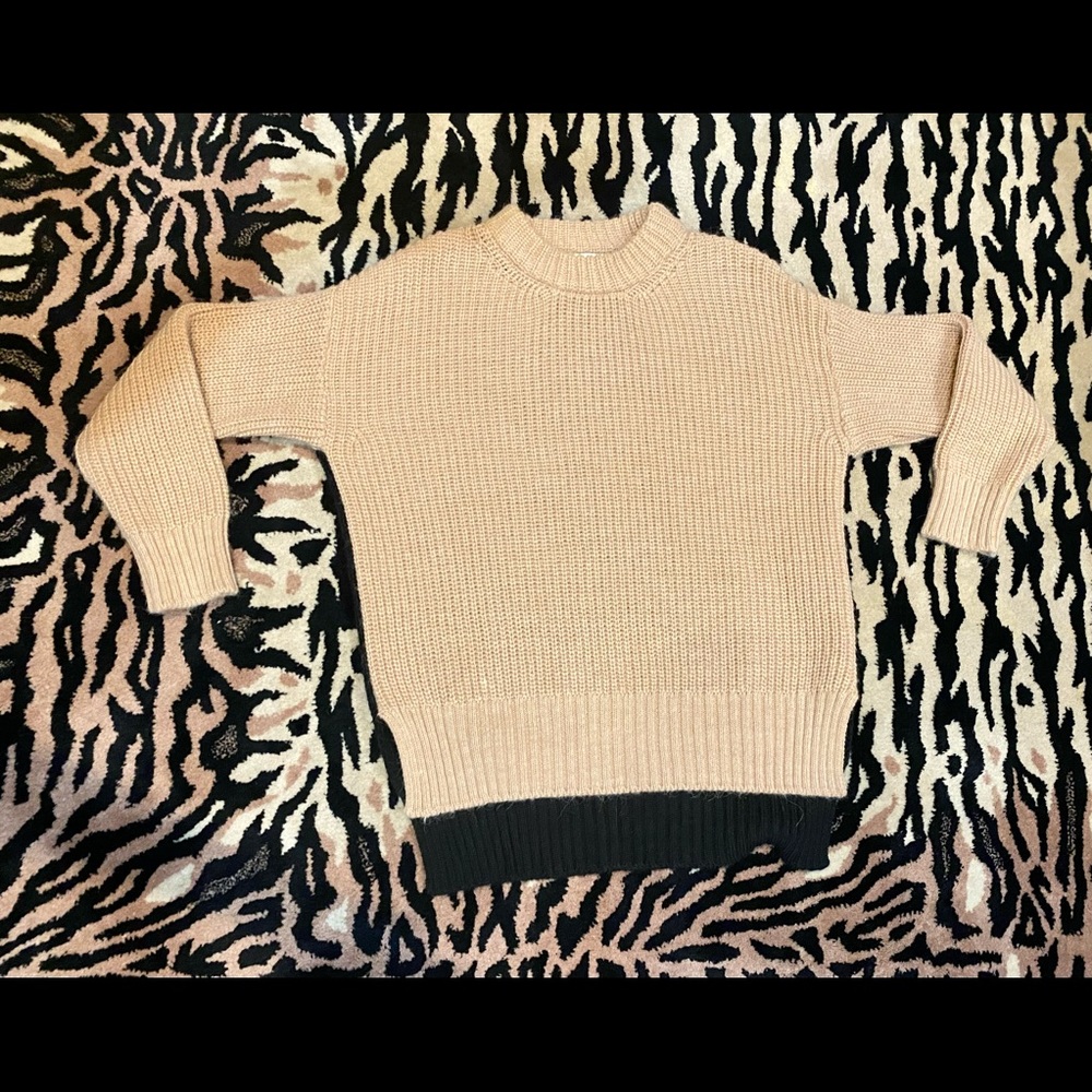 Essentiel Antwerp Color Block, Chunky Knit, Hi Lo… - image 2